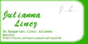 julianna lincz business card